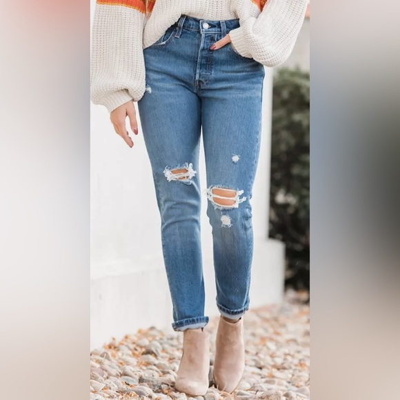 Women's Levi's 501® Skinny Stretch Jean - Picture 6 of 8